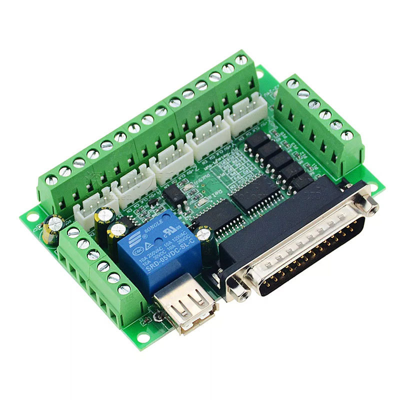 5 Axis Cnc Breakout Board Interface Mach3 - 5 Axis CNC Interface Adapter Breakout