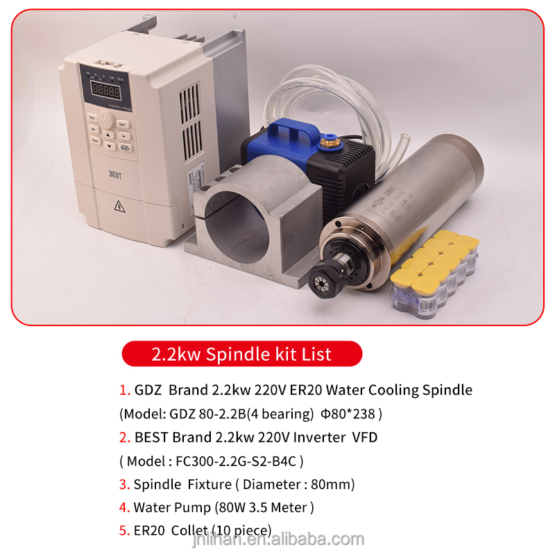 Motor Inverter VFD Kit Cnc Spi - 2.2Kw Water Cooled Spindle Kit Vfd 评论和价格